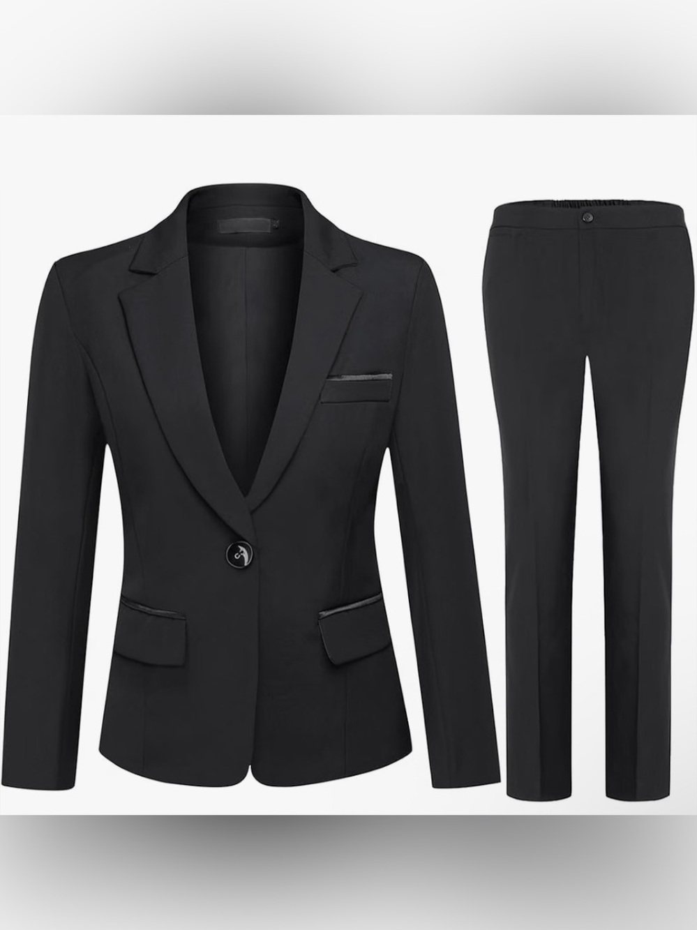 YUNCLOS Womens 2 Piece Long Sleeve Blazer and Pants Suit Size Medium NWT